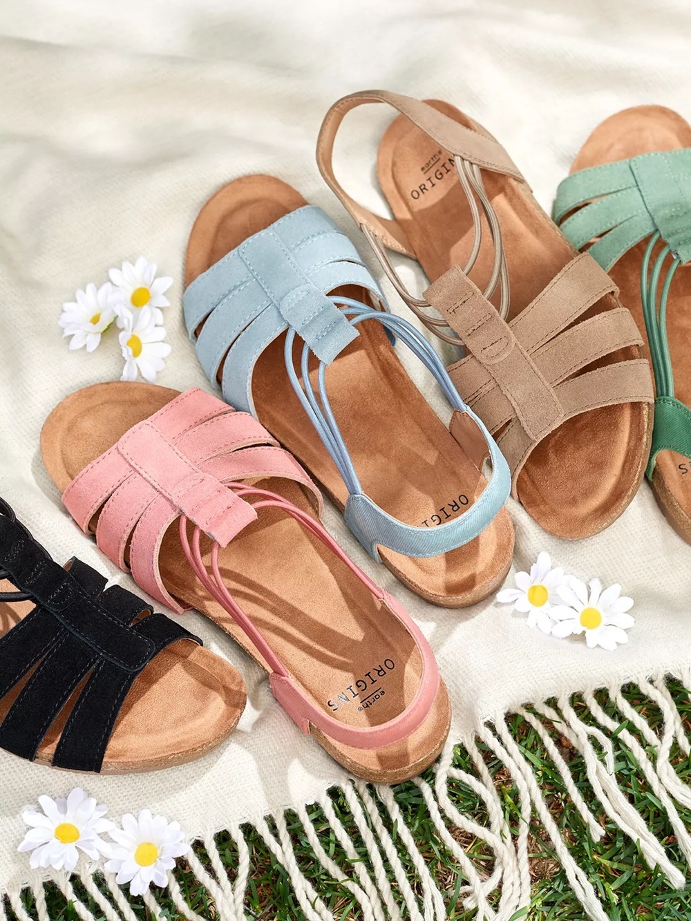 Earth Origins Leather Sling-Back Sandals - Laney